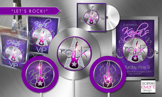 rock star Let's Rock party printables