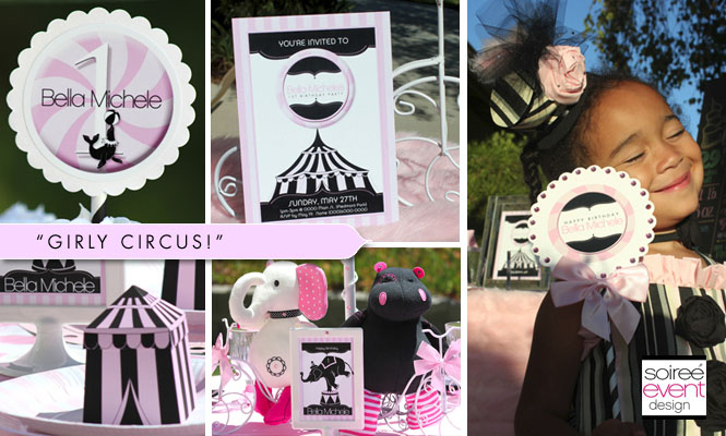 girly circus party printables