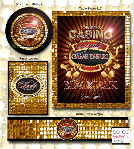 "Casino Royale" Party Printables Package