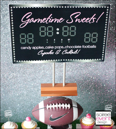 "Girly Football" Printable Scoreboard