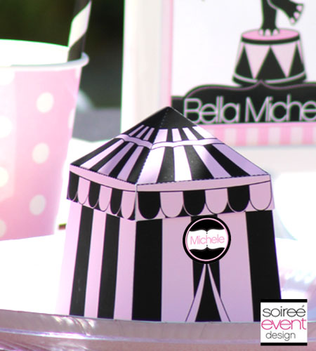 "Girly Circus!"© Personalized Big Top Tent Favor Box